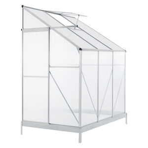 Hliníkový bočný skleník 3 m² s 1 strešným oknom vrátane podlahových základov