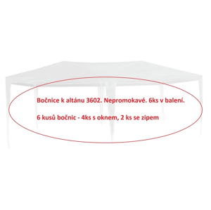 Rojaplast Bočnice k altánku 3602 - 6ks - biela