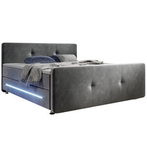 Juskys Pružinová posteľ Houston 140 x 200 cm sivá