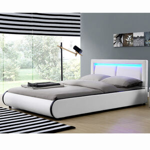 Eshopist Čalúnená posteľ ,,Murcia" 140 x 200 cm - biela