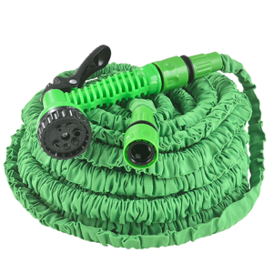 Juskys Flexibilná záhradná hadica Aqua 30m s multifunkcionálnou hlavicou zelená