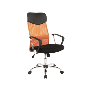 Eshopist Kancelárska stolička Q-025 oranžovo/čierna 
