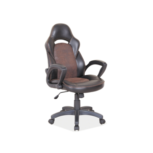 Eshopist Kancelárska stolička Q-115 čierna/hnedá 
