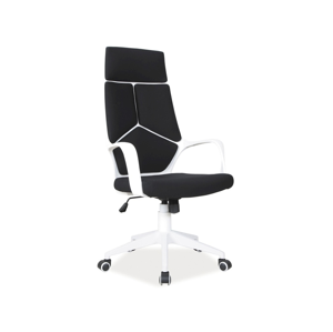 Eshopist Kancelárska stolička Q-199 čierna/ biely rám 