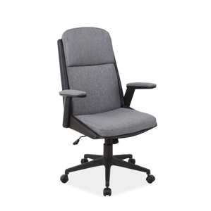 Signal Kancelárska stolička Q-333 sivý materiál/čierna eko koža