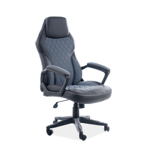 Eshopist Kancelárska stolička Q-369 sivá materiál/čierna eko koža 