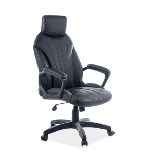 Eshopist Kancelárska stolička Q-370 čierna eko koža 
