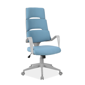 Eshopist Kancelárska stolička Q-889 modrý materiál/sivý rám 