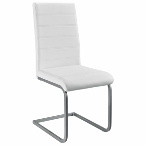 Juskys Konzolová stolička Vegas sada 2 kusov zo syntetickej kože v bielej farbe