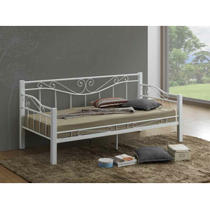 Signal Kovová posteľ KENIA 90 x 200 cm biela