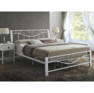 Signal Kovová posteľ PARMA 160 x 200 cm biela