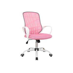 Signal Kancelárska stolička DEXTER ružová/biela