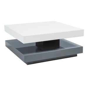 Signal Konferenčný stolík FALON biely/sivý lak 75(105)x75x34