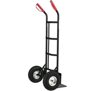 Juskys Ručný vozík Basic čierna s červenými rúčkami